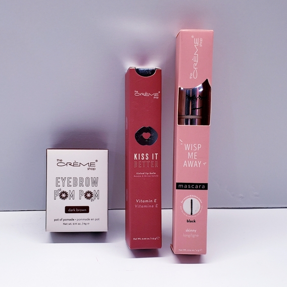 Mint Green Heart Makeup Bag with Mascara(Black), Tinted Lip Balm, Eyebrow pomade - Picture 2 of 4